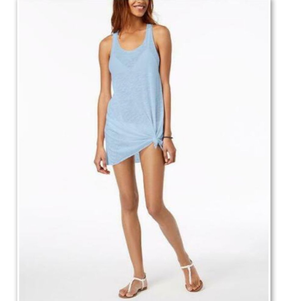 NWT Miken Macys Racerback Swim Cover Up Dress Blue - Picture 2 of 4